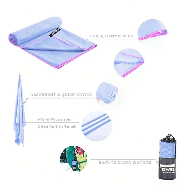 Quick-drying Sports Towel Swimming Gym Fitness Fast Absorbent Towels Camping Running Swimming Beach Washcloth Towels 4