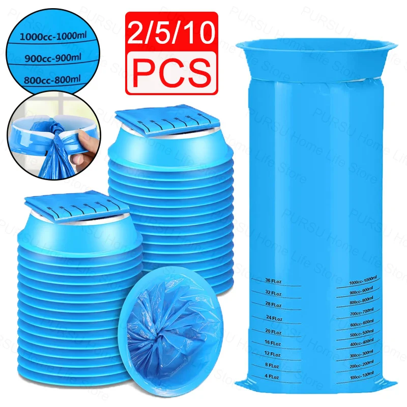 2/5/10 PCS 휴대용 구토 가방 소변 가방 일회용 여행 자동차 비행기 운동 병 메스꺼움 구토 가방