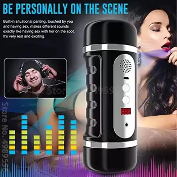 For Men 18+ Sex toys Vagina Automatic Silicone Pocket Pussy Sucking Blowjob Real Male Masturbator Cup Adult sex machine for men 3