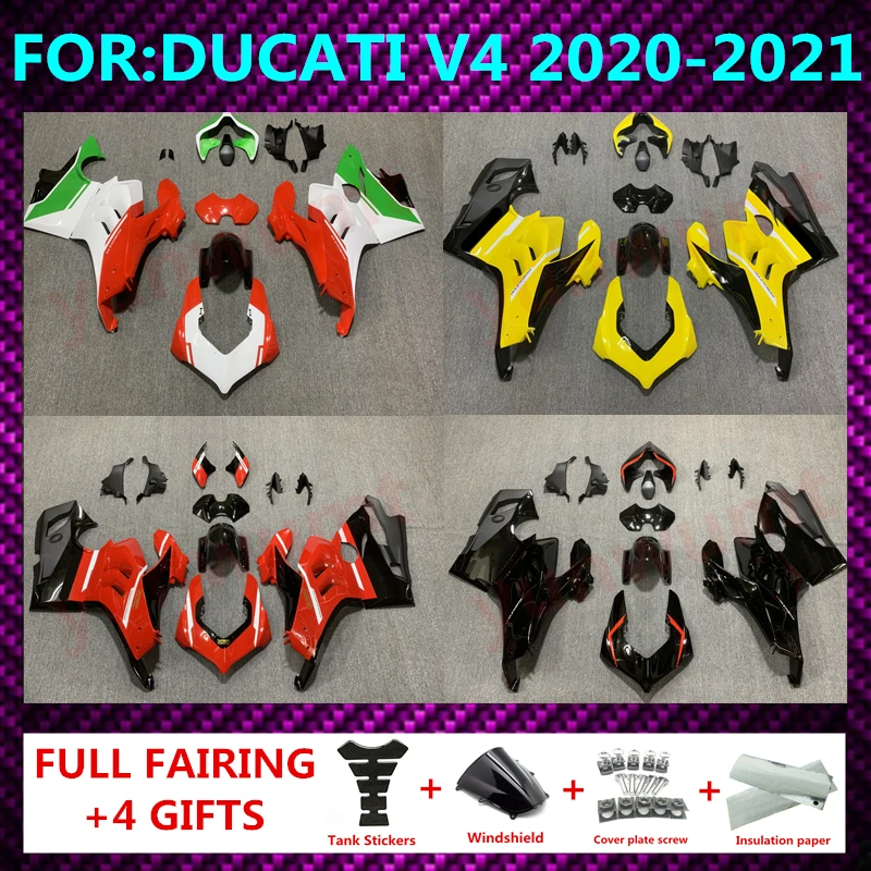 DUCATI 파니갈레 v4 v4s V4R 2020 2021 20 21 풀 페어링 키트 차체, ABS 사출 몰드 바디 페어링 키트 세트 zxmt