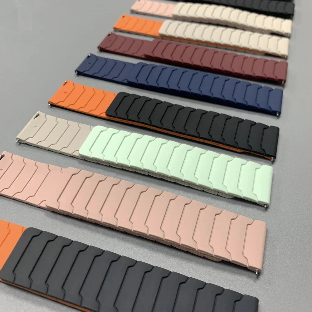 Premium 20mm Magnetic Loop Silicone Watch Band – Universal Fit Bracelet