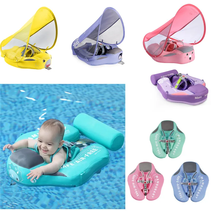 new-non-inflatable-baby-swim-ring-float-children's-water-toys-baby-float-waist-swimming-rings-swim-trainer-lying-swim-ring