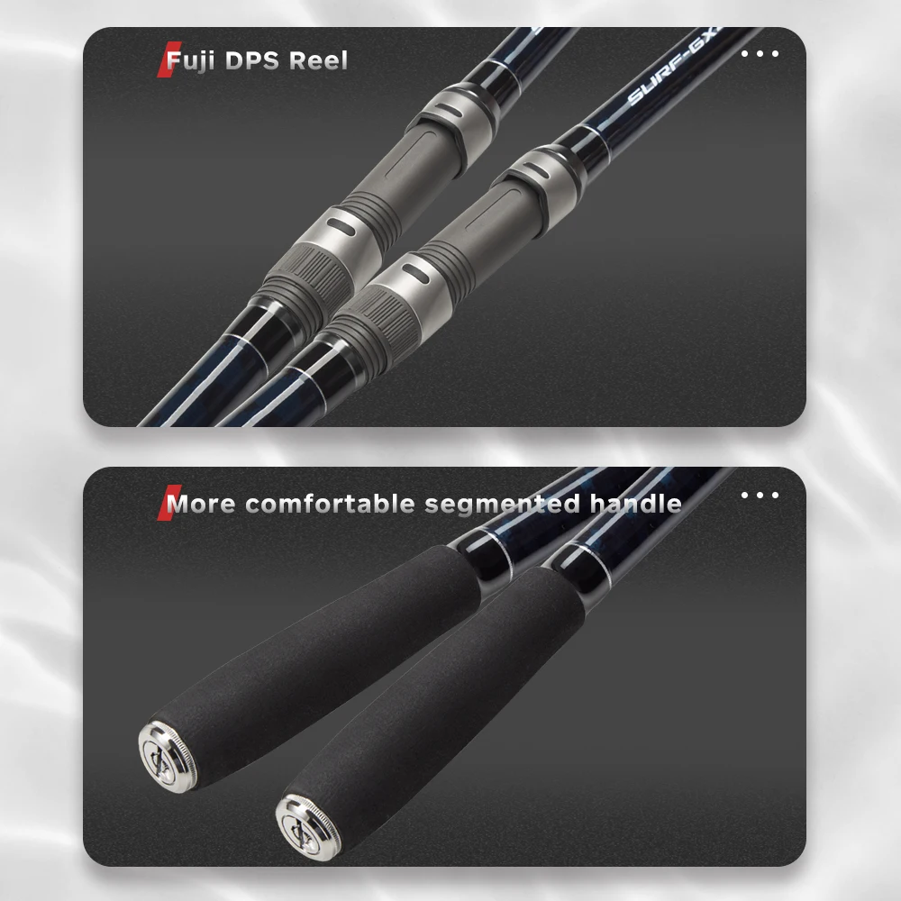 Hunthouse Surf Gazer Spinning Fishing Rod Long Cast Beach 4.27m 4.25m 4.05m 3 Section 6+1 Fuji Guide Carbon Fiber Accessories