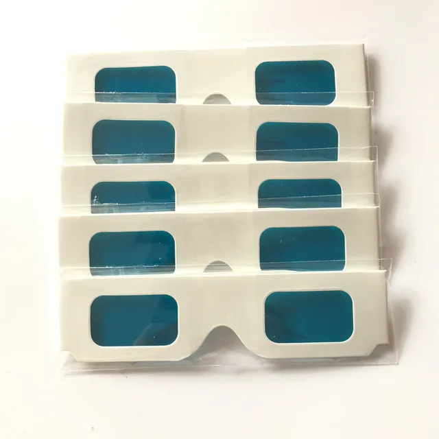 Lunettes 3d En Papier Blanc Réutilisable, Cadre En Papier