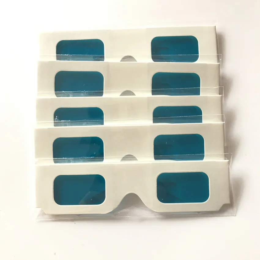 Reusable 3D Glasses with Blue Lenses Pack of 100
