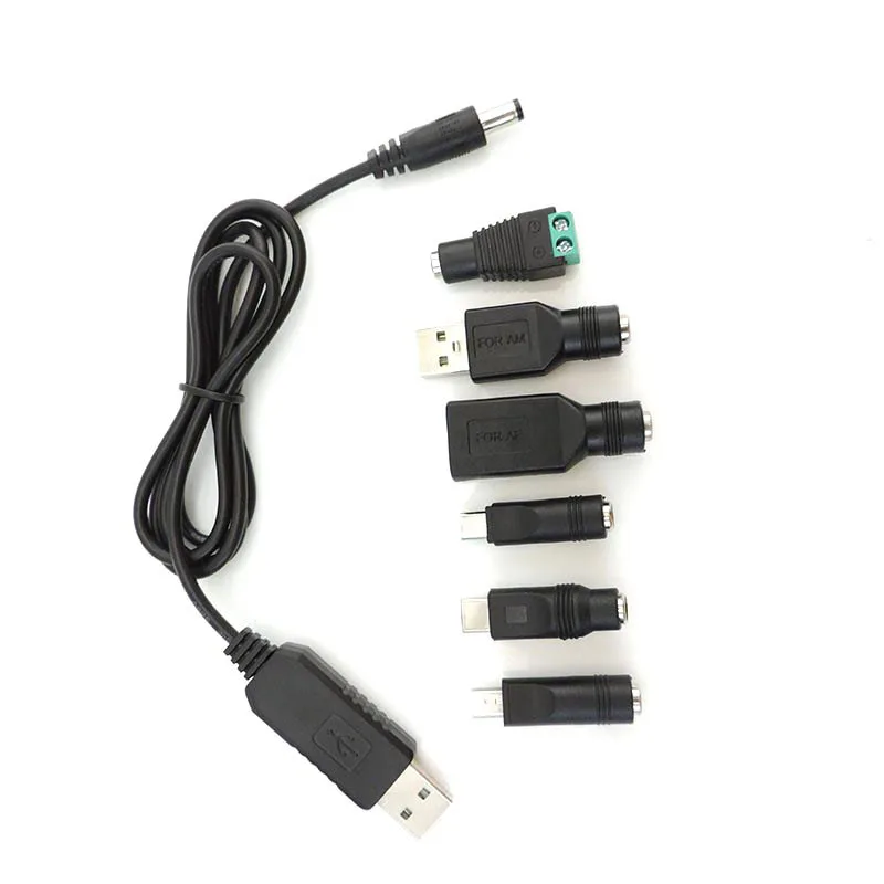 USB mini 5pin typ c DC 5V zu 9v 12v 12,6 V 8,4 v