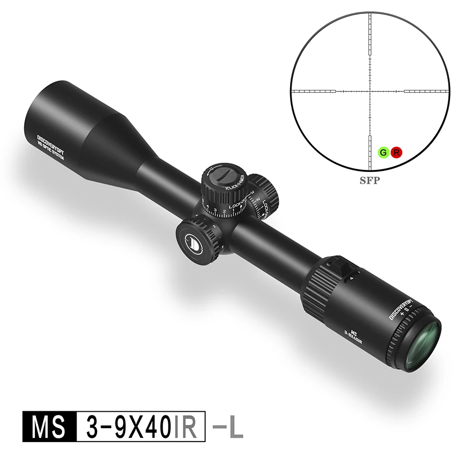 DISCOVERYOPT MS 3-9X40IR Spring Riflescope MOA Reticle Hunting Sight Lockable Turrets Tactical Optics Scope,rifle scope