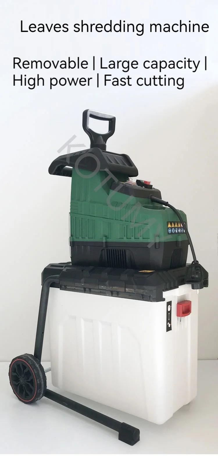 Description Picture 2 of item2800W Industrial Household Electric Wood Branch Shredder Garden Tree Leaf Electric Pulverizer High Power Breaking Machine