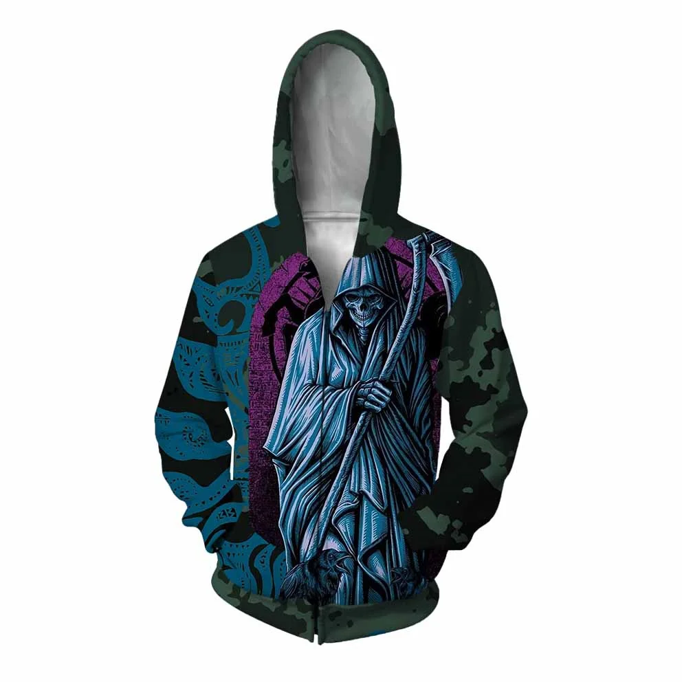 Sudadera con capucha de otoño para hombre, sudadera con capucha estampada con la serie Cool Skull, ropa para hombre, camisetas casuales para hombre, sudaderas con capucha de estilo urbano Harajuku par