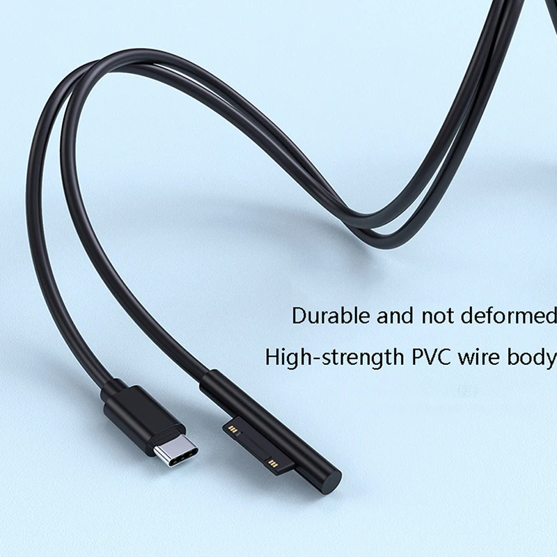 1 Pcs New Fast Charging USB Type-C Power Supply For Microsoft Surface Pro 7 3 4 5 6 15V 3A PD Tablet Charger Adapter Cable Cord