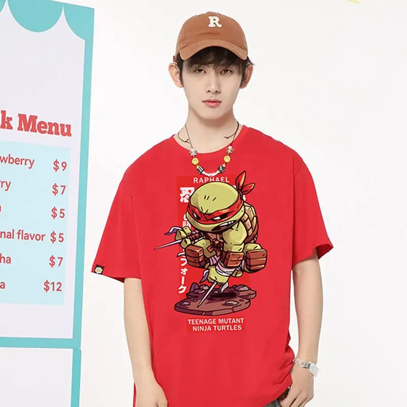 TMNT Ninja Turtles Men's Women Summer T-shirt Loose Short