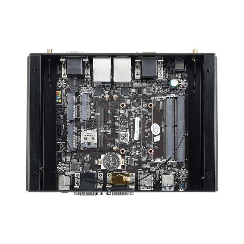 Helor Fanless Industrial Mini PC with Inter Core i5-1135G7 DDR4 Support Windows10/11 LINUX Pfense 3G/4G LTE WIFI Computer 6