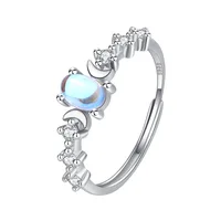RYJU Vintage Moonstone Ring Witchcraft Triple Moon Goddess Rings for Women 925 Sterling Silver Minimalist Party Jewelry Gift 1