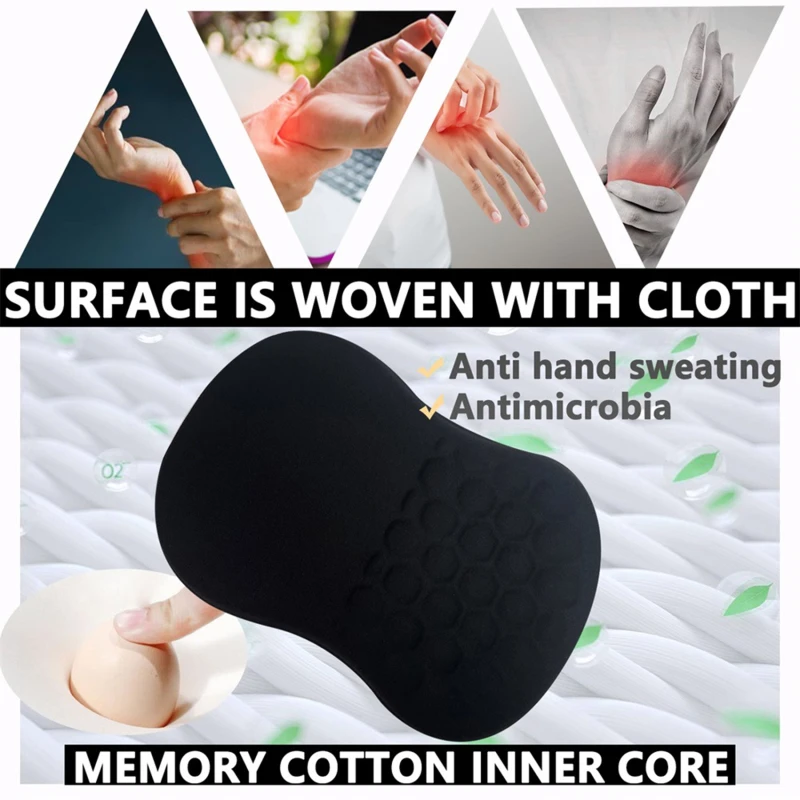Mouse Pad Gaming Wrist Guard Mouse Pad Simple Solid Antislip Computer Desk Accessories School Office Accessories Special Tools