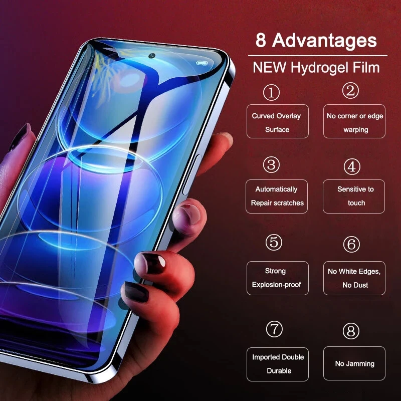 3-Pack Hydrogel Screen Protector Film Set for Motorola and Moto Edge