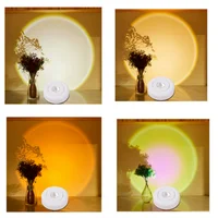 Touch LED Cabinet Lights Battery Powered Stick On Wall Sunset Lamp for Kitchen Bedroom Closet Cupboard Night Light Decoration 3