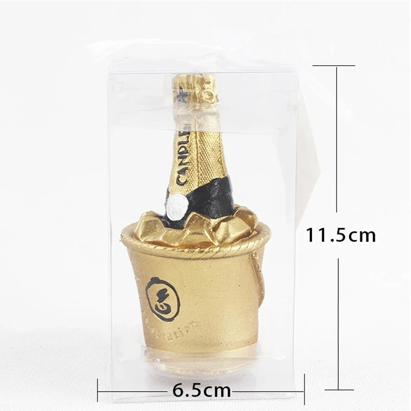 Beer Bottle Shaped Birthday Candles - 6 Pack Novelty Cake Cupcake Decorations