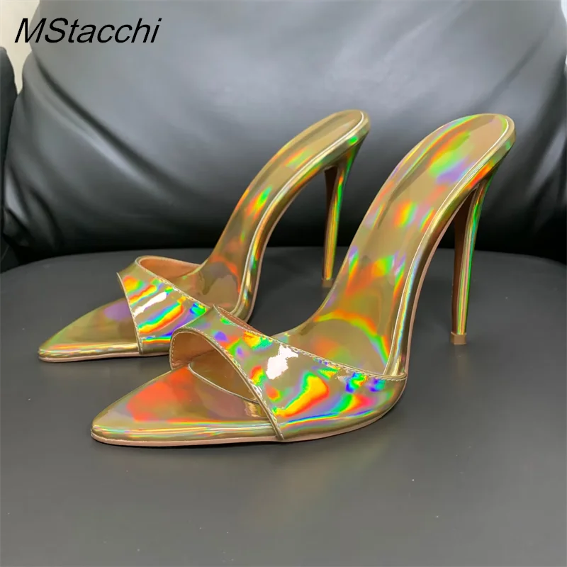 ตัวเลือกสินค้า รองเท้าแตะเซ็กซี่ Peep Toe สีผสม งานปาร์ตี้