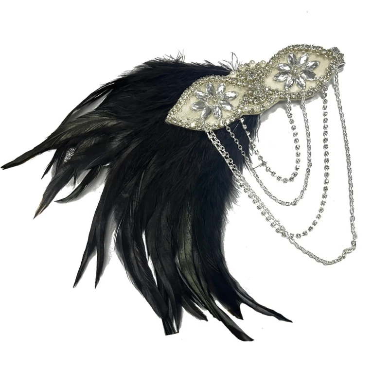 

Feathers Headwear, Feathers Headband Flapper Headpiece Head Wear Fashion 1920s Hair Accessories for Party