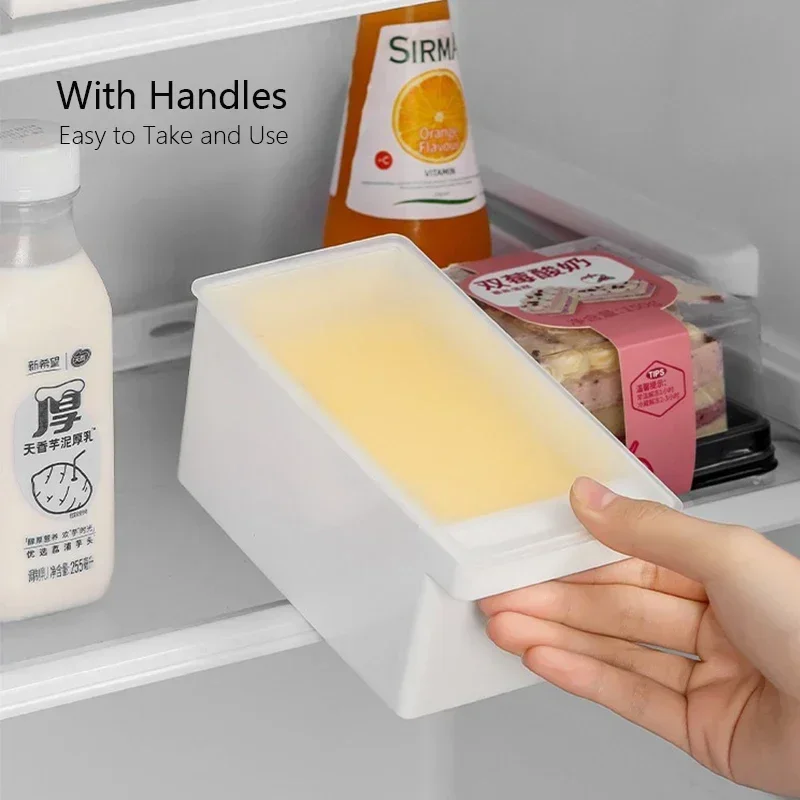 250ml/450ml Japanese Style Butter Cutting Storage Box Cheese Storage Container Butter Dish Durable Plates Bakingware