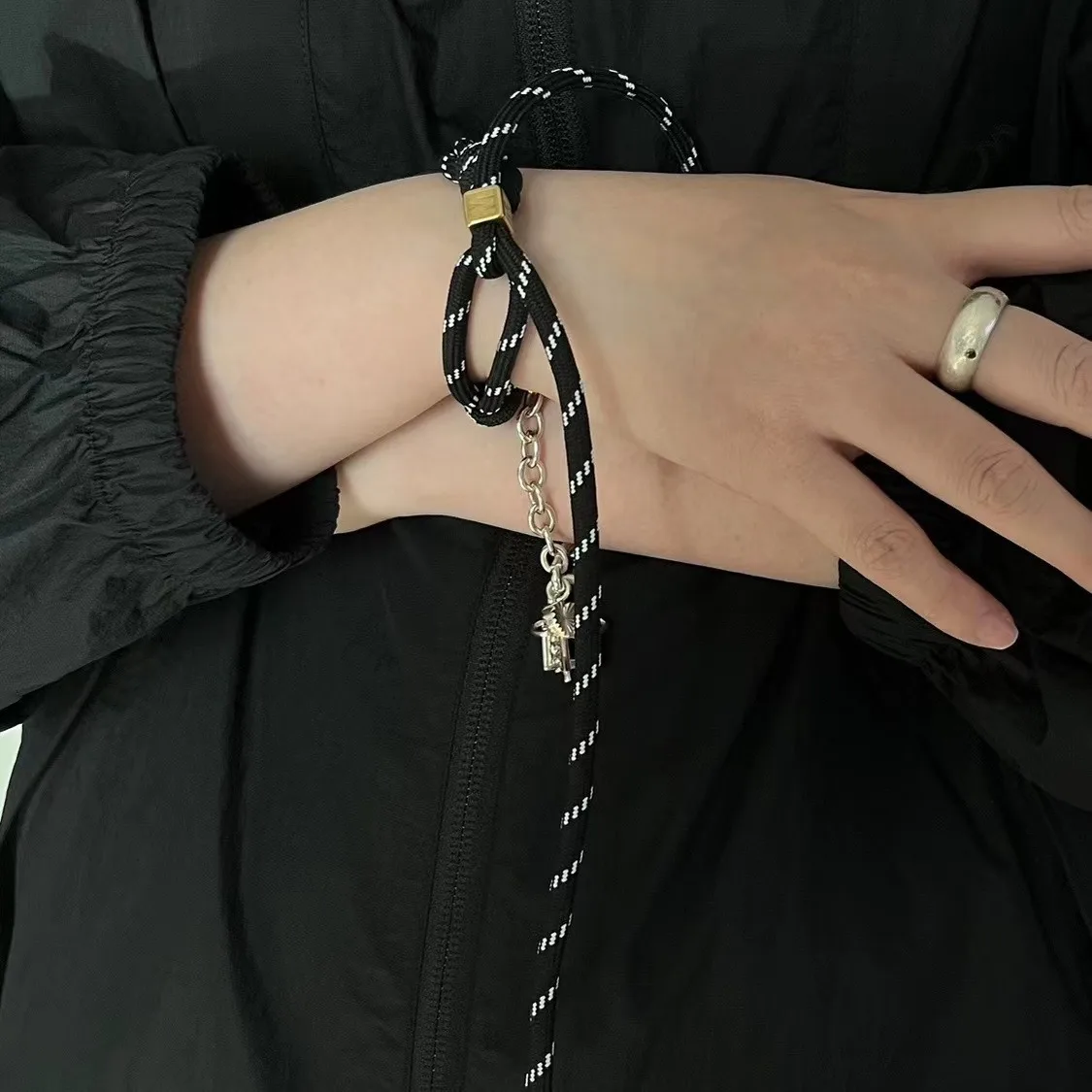 Simple personality macaroon nylon rope braided bracelet