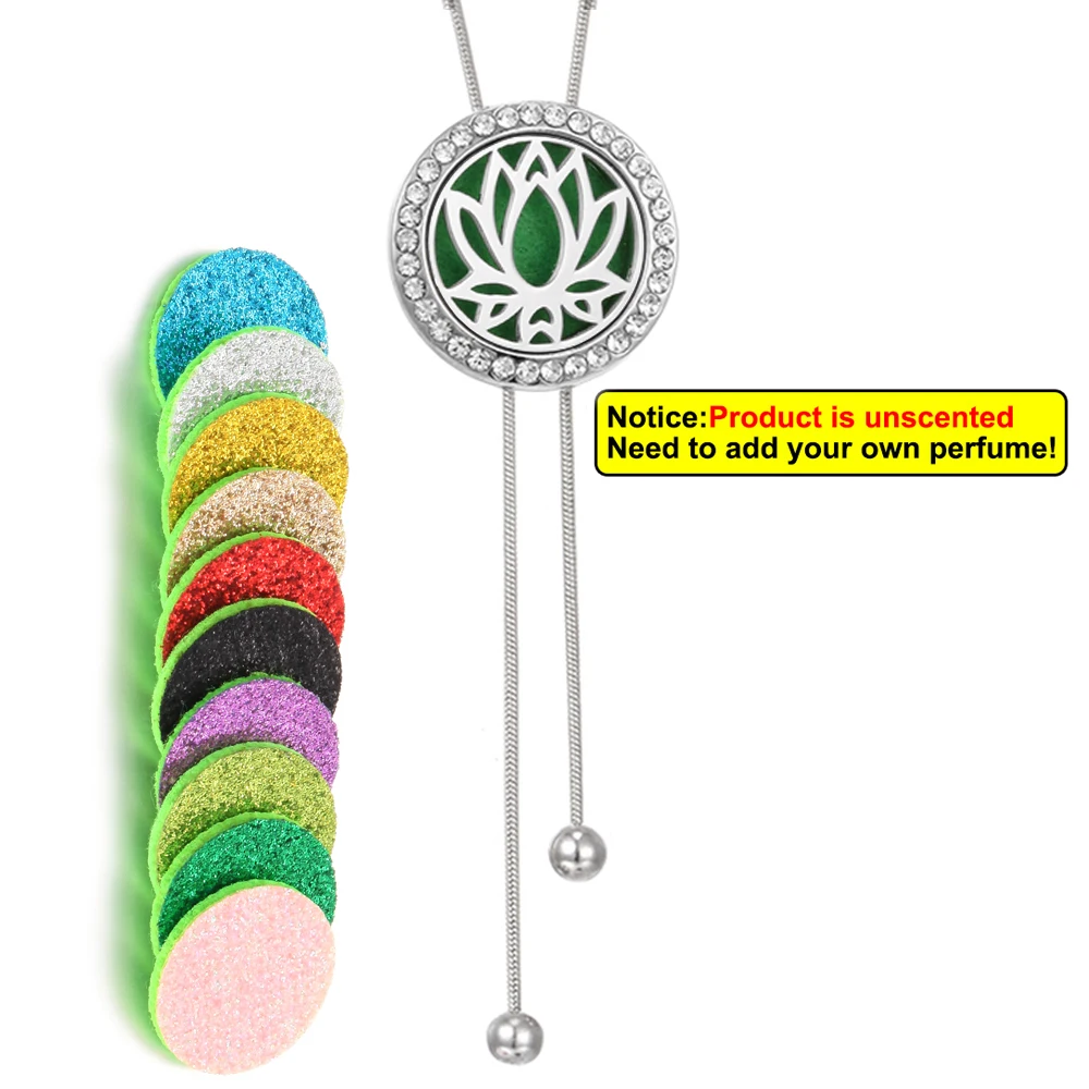 Elegant Long Tassel Aromatherapy Necklace with Essential Oil Diffuser Pendant