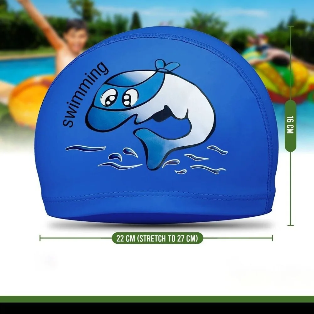 Swimming Cap Children's Swimming Hat Girl Boy Cute Cartoon Neutral Swimming Hat Waterproof Silicone Durable Ear Protector