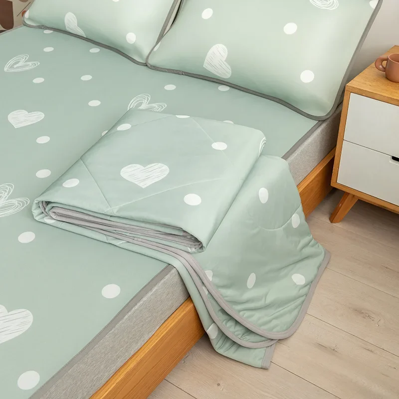 

New Summer Viscose Fiber Mat Three-Piece Set Class a Can Be Rinsing Machine Air Conditioner Washing Mat