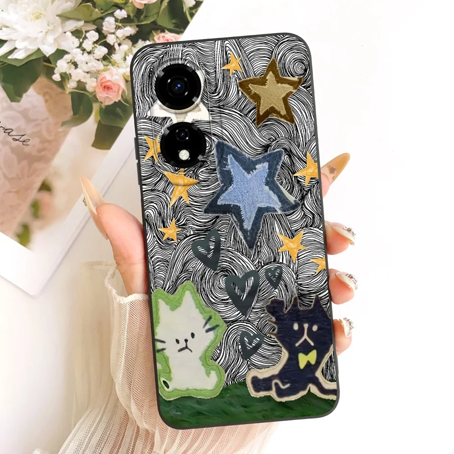 Luxury Love Heart Painted Soft Silicone Case - Stylish Protective Cover