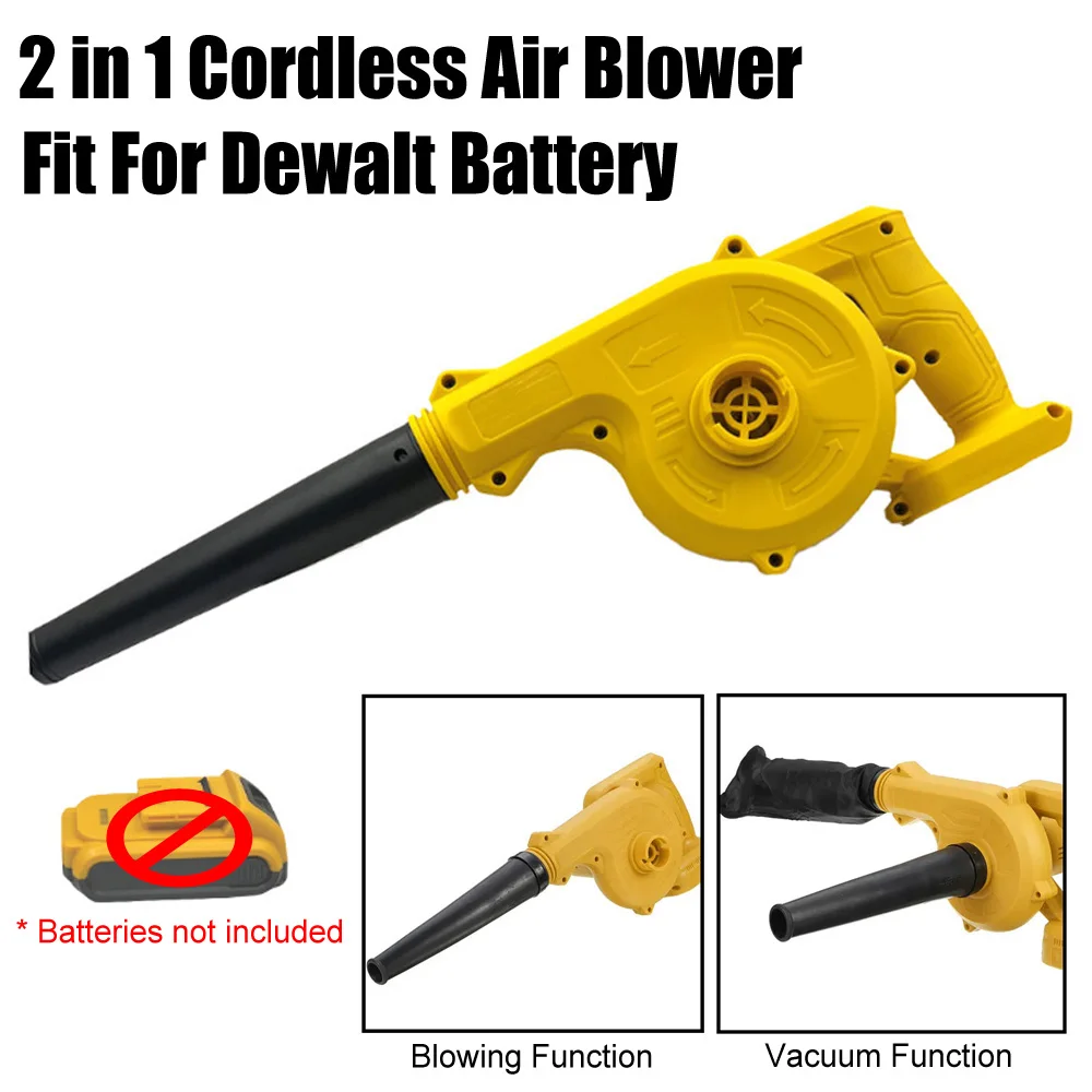 2 in 1 Cordless Air Blower & Vacuum Cleaner Electric Dust Computer Collector Leaf Duster Power Tools For Dewalt 18V 20V Battery ilife v3s max robot vacuum cleaner 2000pa suction gyro path planning 1l dust bag 600ml dustbin max 90mins runtime 2400mah battery app voice control