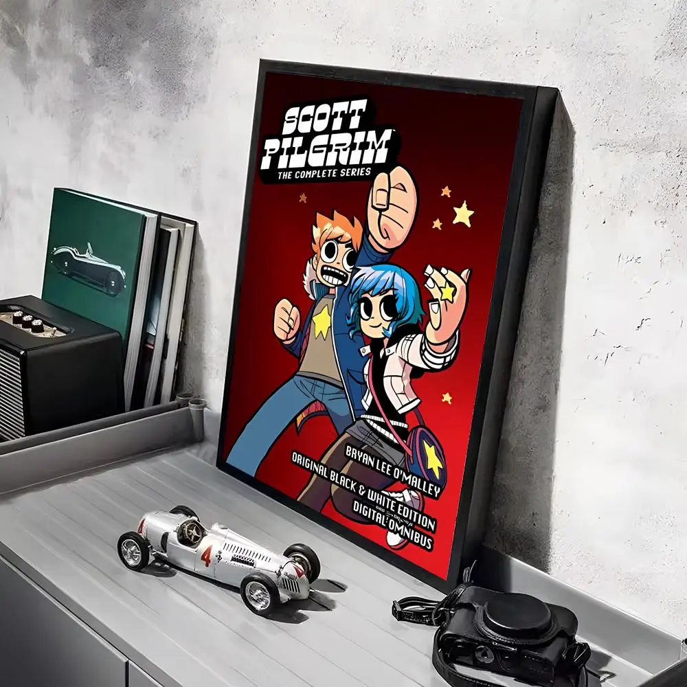 S-Scott Pilgrim vs the World Poster-Aufkleber, HD-wasserfeste Malerei, Wandkunst für Schlafzimmer, Wohnzimmer, Heimdekoration, Dekoration, Geschenk – Detail 7