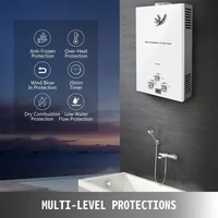 VEVOR chauffe-eau au gaz de pétrole liquéfié 6L 8L 10L 12L 16L 18L chauffe-eau blanc au propane butane au gaz de pétrole liquéfié 2