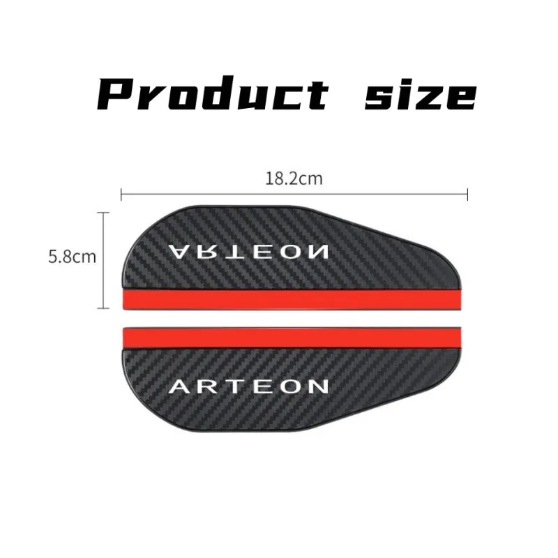 2pcs Carbon fiber Car Rearview Mirror Rain Eyebrow Sticker Volkswagen VW ARTEON GOLF JETTA 4 MOTION PASSAT SCIROCCO TIGUAN