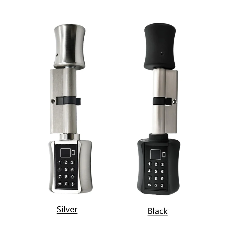 

Электронный замок-цилиндр для дома/квартиme, цифровой замок со сканером отпечатков пальцев, Bluetooth, с цифровой клавиатурой, без ключа