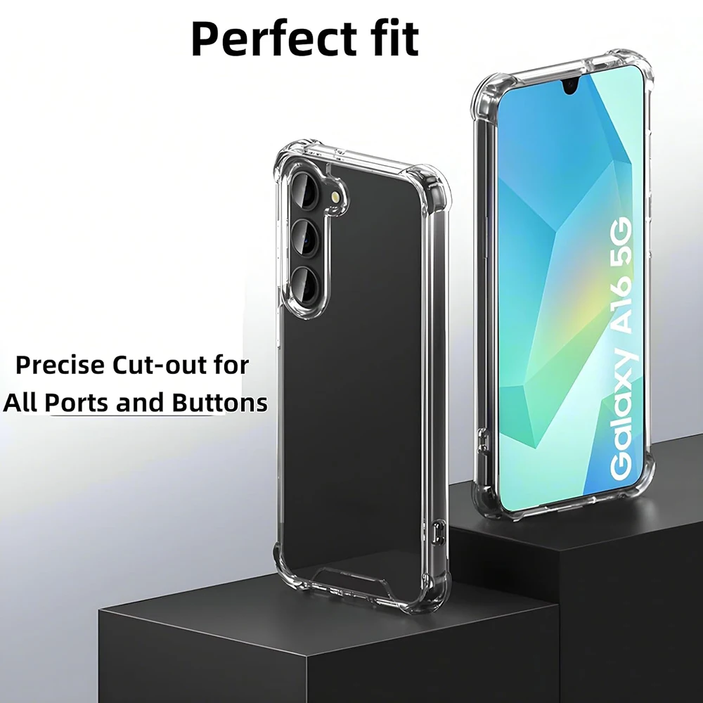 Clear Shockproof Acrylic Hybrid Back Cover Case - Soft Protective Shell
