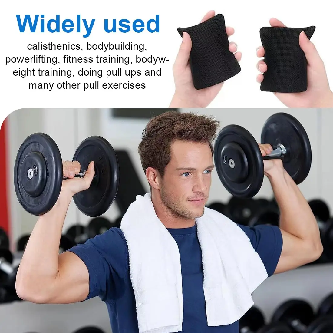 10Pcs Lifting Grips Pads Gym Workout Gloves Pull up Neoprene Comfort Weightlifting Hand Grips for Men & Women No Sweaty Hands 2