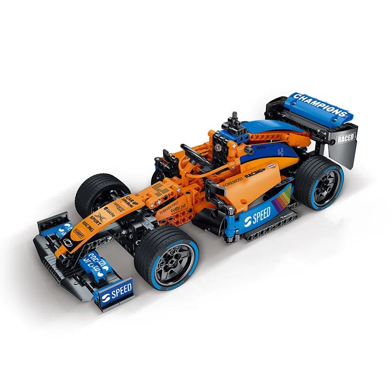 도시 크리에이티브 하이테크 RC 전기 F1 빌딩 블록, 원격 제어 스포츠카 벽돌 장난감, 어린이 선물 세트, 641-643 개