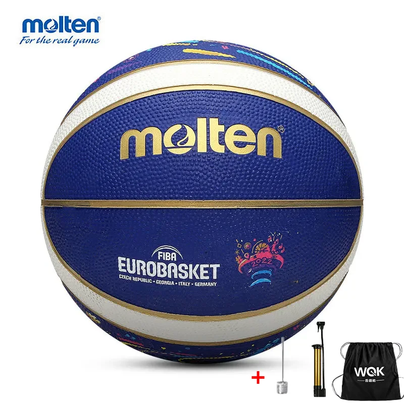 

Мужские баскетбольные мячи Molten, Размер 7, официальные мячи Европейской Лиги 2022, памятные открытые помещения, детские подарки бесплатно