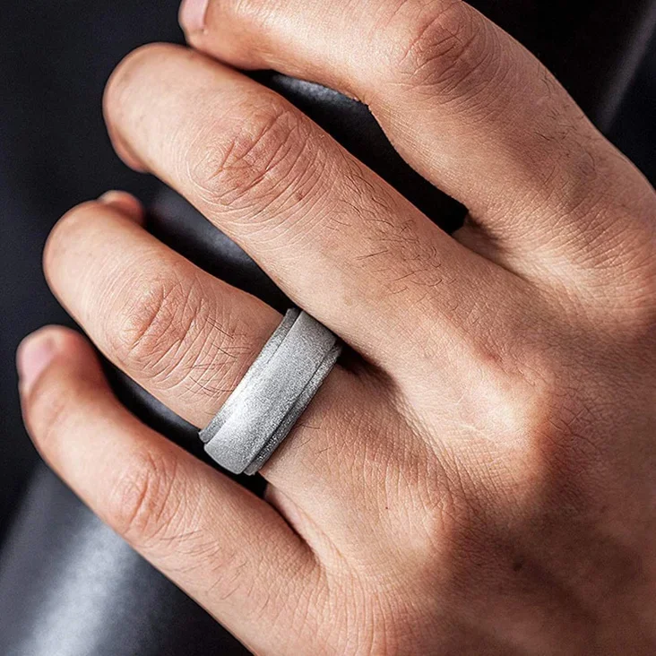 1 шт. 8 мм новые спортивные кольца гипоаллергенные гибкие мужские свадебные резинки Силиконовое кольцо на палец для мужчин 7-14 Размер