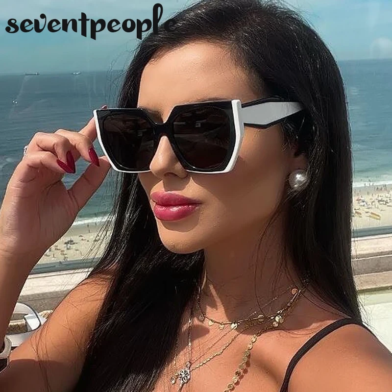 Fashion Cat Eye Sunglasses Women 2024 Luxury Brand Designer Vintage Square Sun Glasses For Female Retro Irregular Shades Eyewear - Image 2