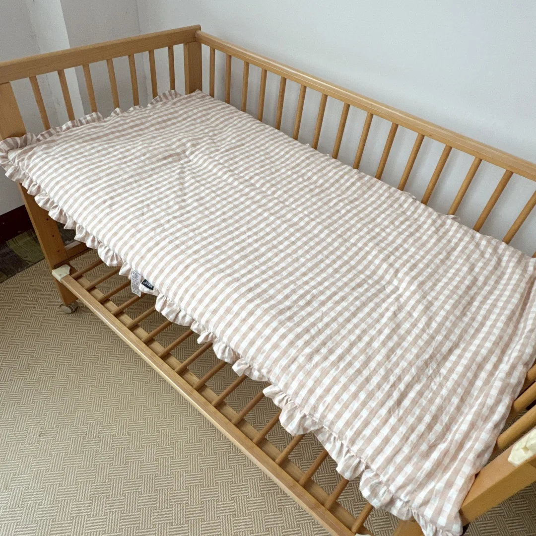 Baby Crib Mattress Kindergarten Baby Small Quilt Kidsren's Unprinted Style Mattress Pad Pure Cotton Nap