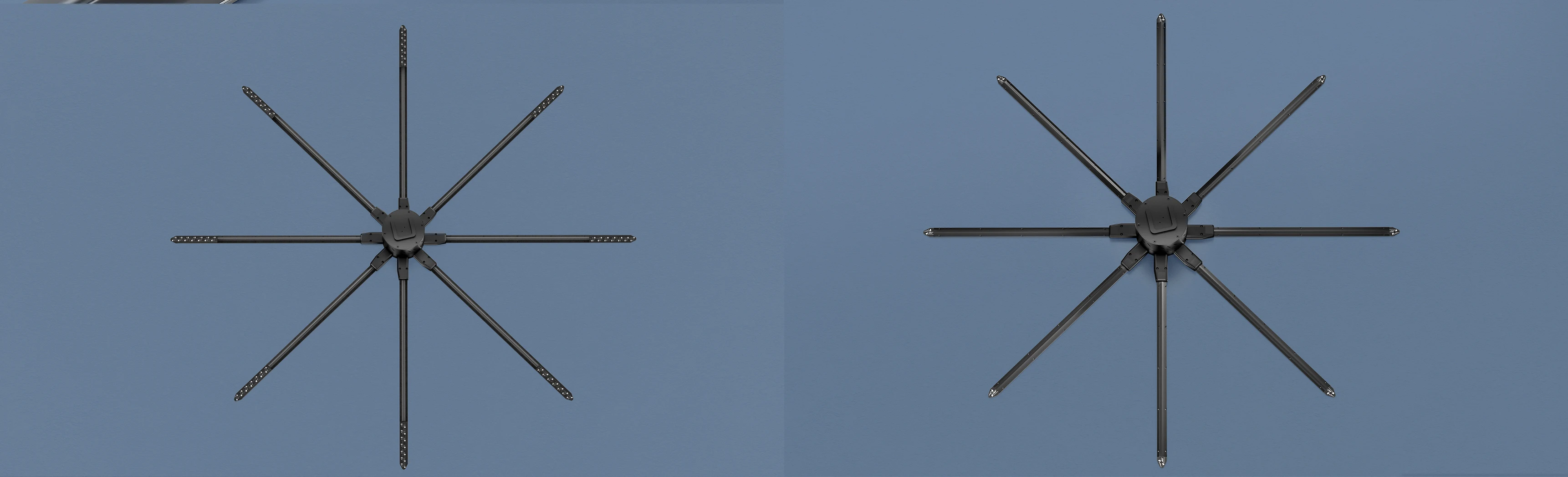 Description Picture 5 of item150cm 3D Holographic Fan Projection Wall-mounted WIFI Advertising Machine Large Size High Resolution 2048*2880 Hanging Image