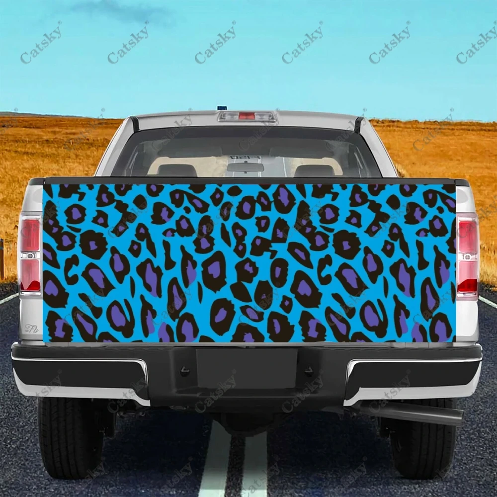 

Custom Leopard Printing Car Tail Trunk Protect Vinly Sticker Decal Car Hood Full Body Decoration Sticker for SUV Off-road Pickup