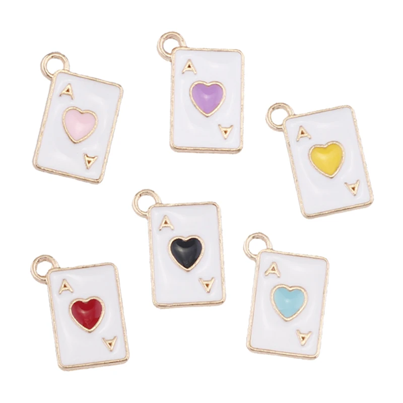 Boucles D'oreilles Poker As De Pique Et Cœur – 2 Paires, Plaqué Or, Hypoallergénique, Pour Femmes