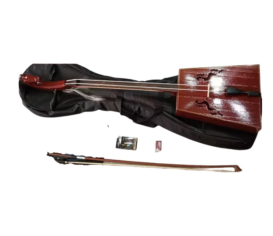 Morin Khuur Matouqin red brown Inner Mongolia stringed instruments