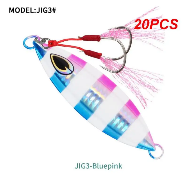 

20PCS Night Fishing Clear Bionic Bait 8.2cm Luminous Fishing Lure Five-color Optional Fake Bait Luminous Fake Bait Crafted