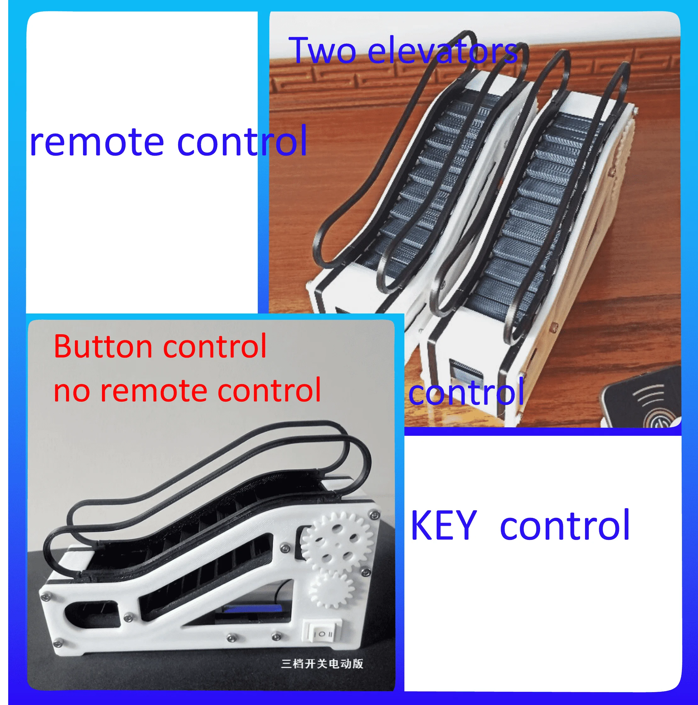 3D Printing Electric Escalator Wireless Control DIY Boys Gift Ornaments STEM Elementary Education