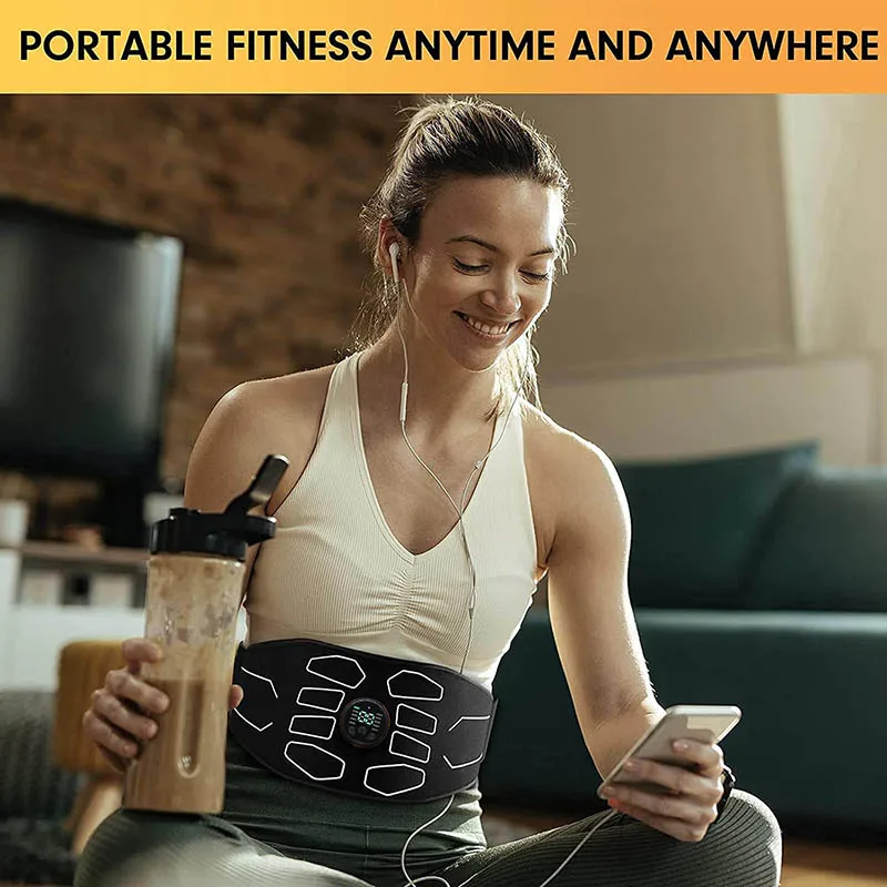 EMS Muscle Stimulation Belt Vibration ABS Stimulator Abdominal Trainer Exerciser Slimming Belts Home Gym Fitness Equiment muscle stimulator abdominal muscle stimulator weight loss