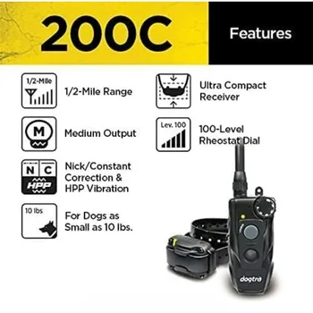 Electronic Training Collars 200C Waterproof ½-Mile One-Handed Operation Remote Training Dog E-Collar,Dog Collars 2