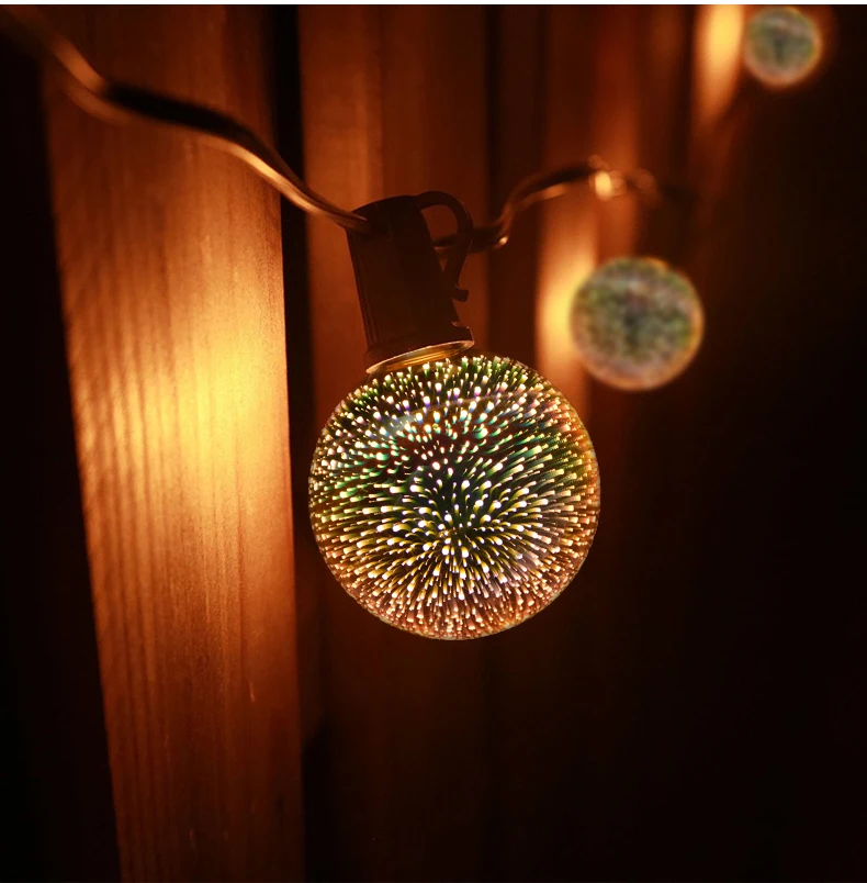 Description Picture 6 of itemLED Incandescent Bulbs 3D Fireworks Effect Vintage Lamp E27 AC85V-265V Holiday Christmas Decor Light Bulb A60 ST64 G80 G95 G125